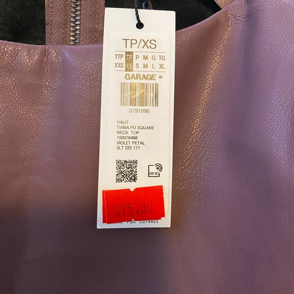 brand new faux leather garage crop top - Picture 3 of 4